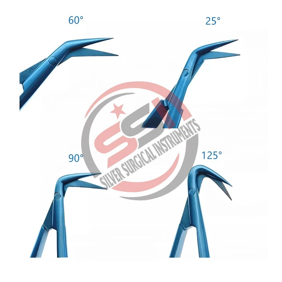 Micro Scissor Neurosurgery Microsurgical Angled Shears Cardiovascular Scissors - Image 3 of 3