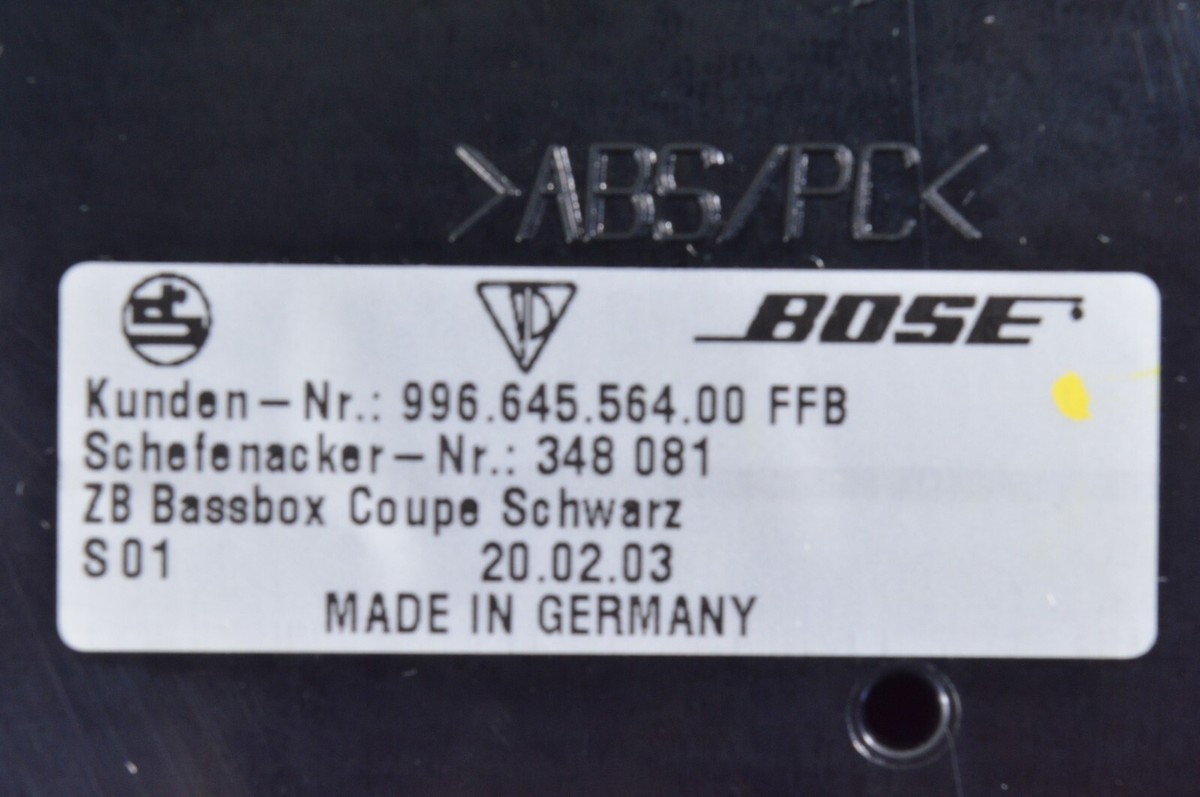 Porsche 911 996 BOSE Speaker Bass Box Loudspeaker Black