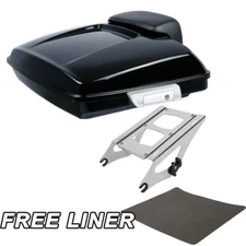 Razor Trunk Pad Two-Up Mount Rack Fit For Harley Touring Street Road Glide 14-25