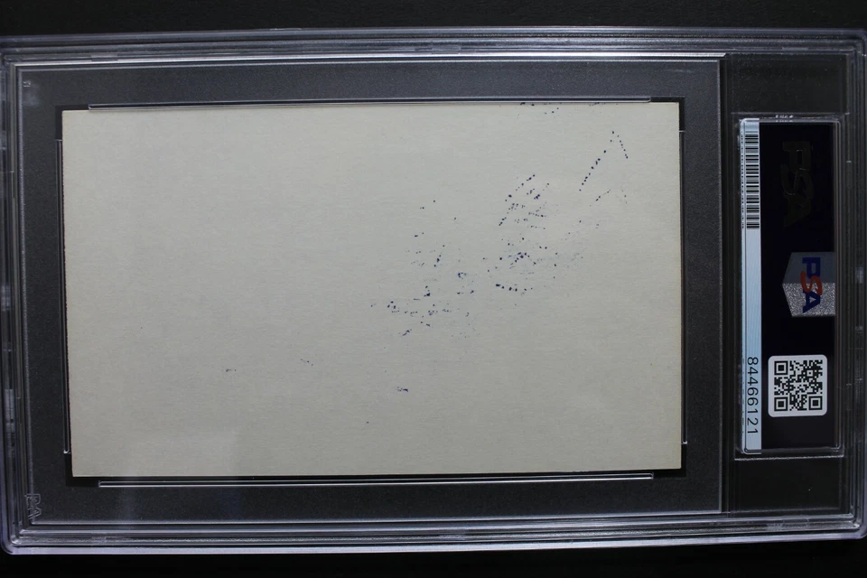 Phil Rizzuto (d.2007) Yankees Scooter Signed 3x5 Card PSA Authentic Autograph  - Image 3 of 4