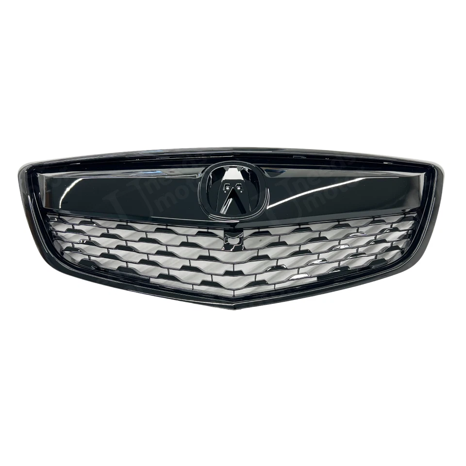 Conjunto de parrilla/rejilla estilo OE para parachoques delantero negro brillante para Acura MDX 2014-2016 Foto 2 de 4