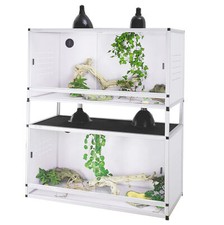 Reptile Terrarium Up to 4x2x2FT Stackable Enclosure Snake Tank 120 Gallon Cage
