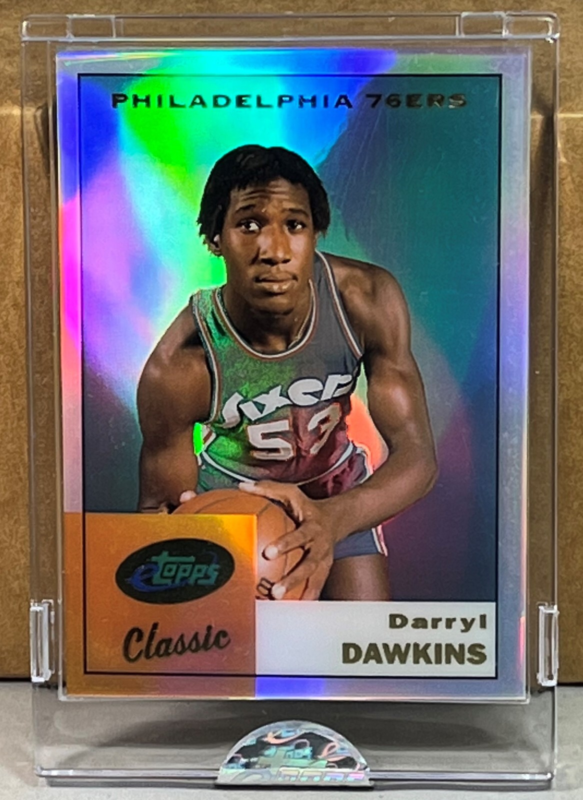 2005 ETOPPS CLASSIC In Hand #ETCBK9 DARRYL DAWKINS 76ers Print Run 537