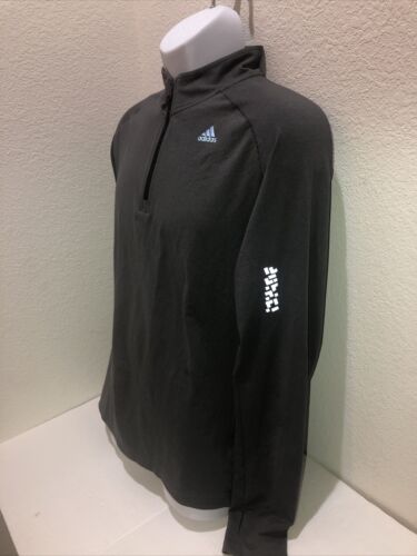 Adidas Climalite Energy Running 1/4 Zip Training Pullover Gray Mens XL - Picture 8 of 10