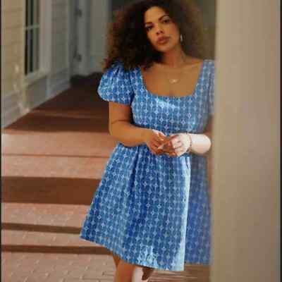 NWOT Rhode x Target Blue Eyelet Dress Sz Large
