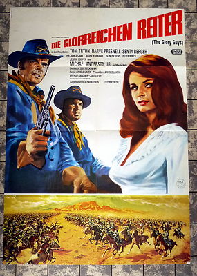 GLORREICHEN REITER/ GLORY GUYS- A1-FILMPOSTER - German 1-Sheet 1965 SENTA BERGER
