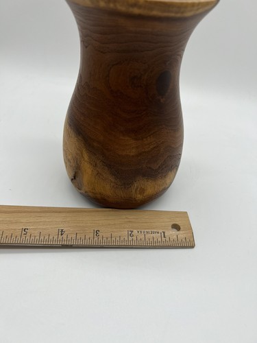 Signed Studio Craft Hand Turned Vase / Candlestick Mesquite Wood 1998 Tom Mumper - Picture 10 of 11