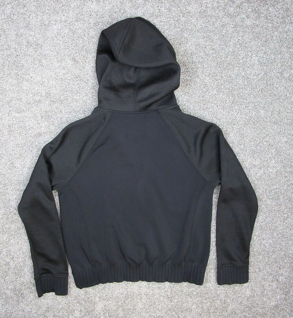 UNDERCOVER Felpa pullover con cappuccio Victoria Sport Donna Piccola Nera Manica Forata