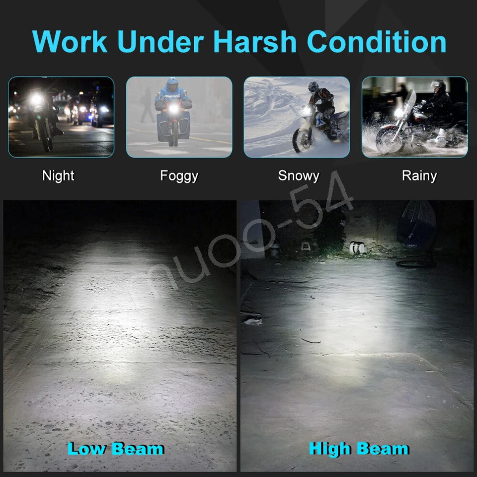 FOR Honda TRX 450ER 450R 250X 400X 700XX 100W Bombilla de faros LED Super White - Image 3 of 4