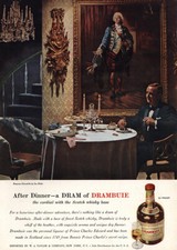 1953 Drambuie: After Dinner a Dram Vintage Print Ad