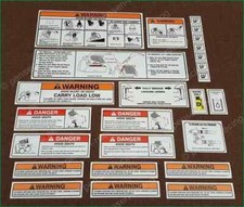 BOBCAT SKID STEER Warning Laminated Decals Stickers 25PC Set Kit Turbo High Flow