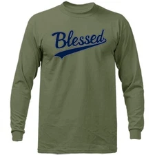 Blessed Christian Religious God Bible Church Jesus Christ Long Sleeve