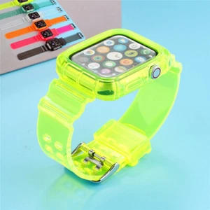 Red TPU Sport Band Strap Case for Apple Watch Series 9 8 7 6 5 4 SE 38/45mm