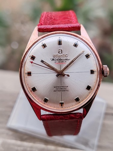 Atlantic Worldmaster Gold Plated 1970s - Vintage . Rare - Picture 2 of 16