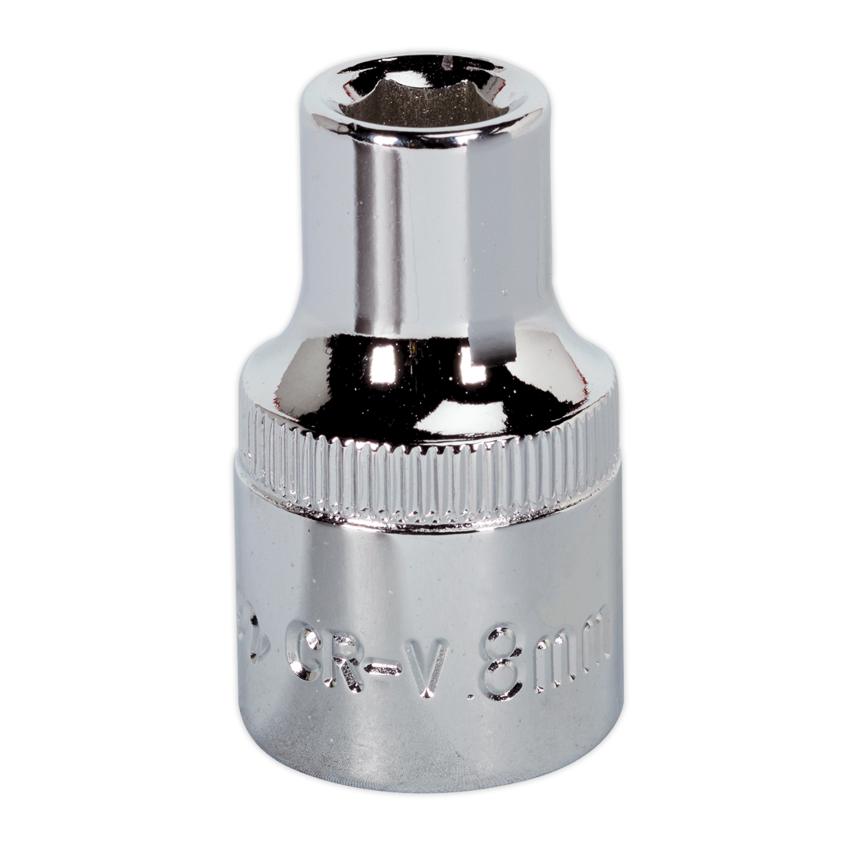 Sealey WallDrive Socket 8mm 1/2"" Square Drive Fully Polished Socket Set SP1208 - Image 2