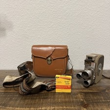 Vtg Keystone K26 8mm Movie Camera Clean Untested With Original Leather Case