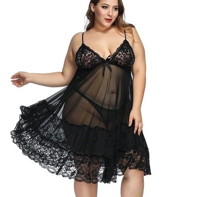 Women s Lace Nightdress Babydoll Sleepwear Nightgown Plus Size 6XL