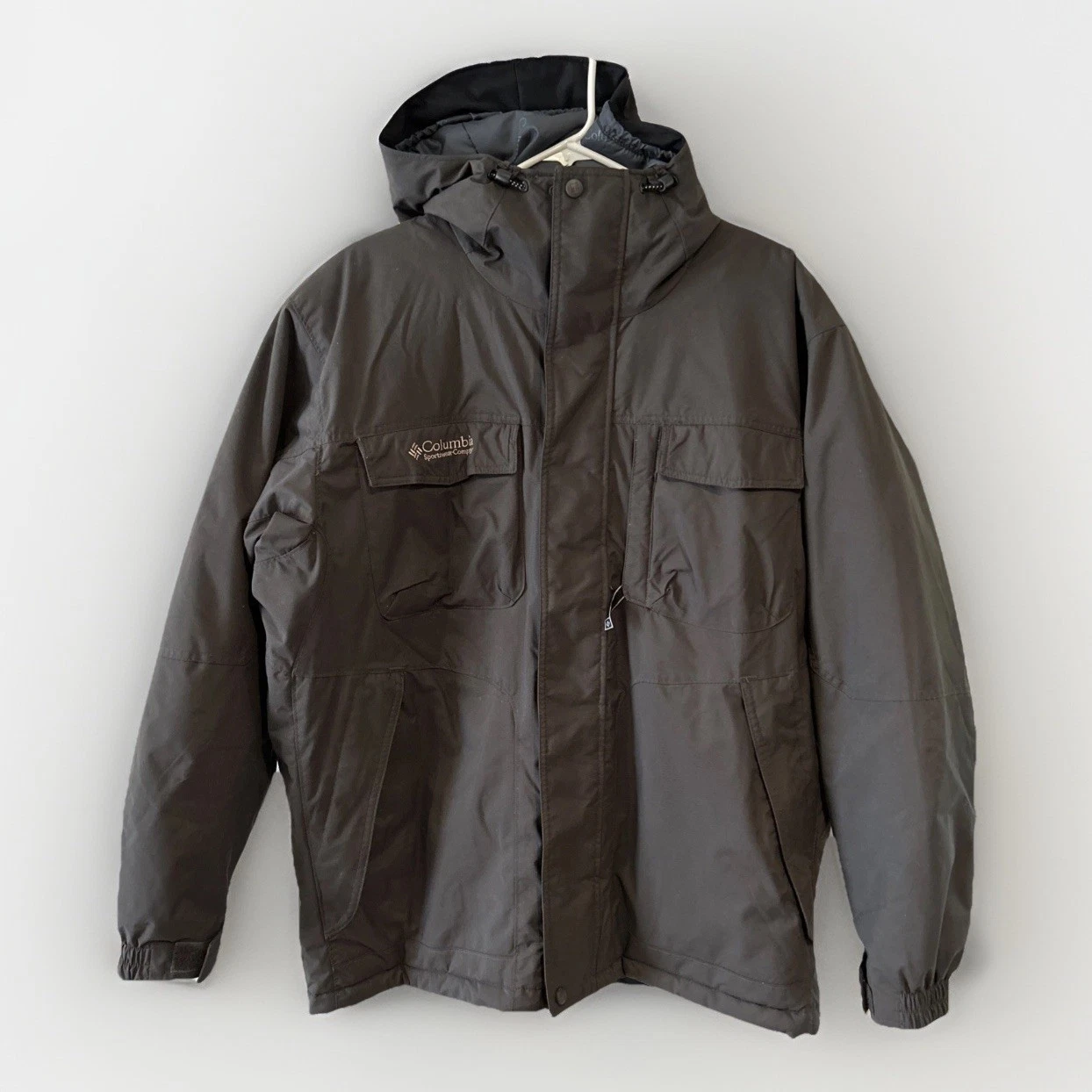 Columbia Mens Insulated Jacket Size Large dk gray - EUC