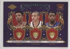 2009 Crown Royale Rookie Royalty Brandon Jennings Stephen Curry Tyreke Evans 7bv