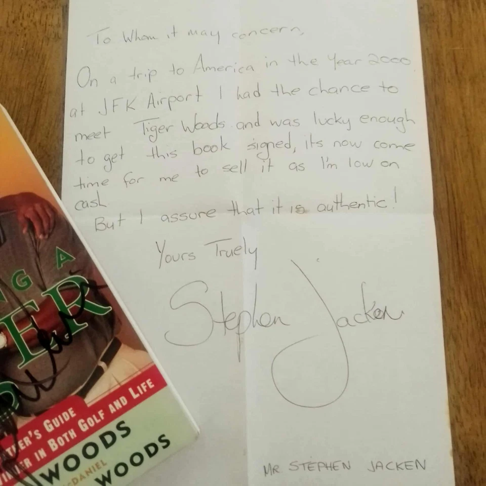 Signed “Training a Tiger” Book – Tiger Woods Autograph, Golf & Life Lessons COA - image 4 of 4