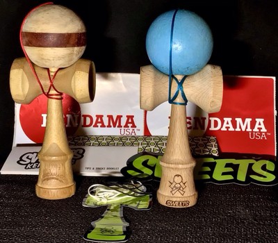 SALE! T.W.O.!-X2 Kendama-Sweets Homegrown Maple Stripe-Silk String + Bonus Dama!