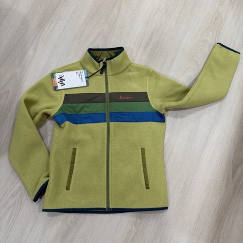 Cotopaxi Men's Full Zip Fleece Jacket, Green/Blue Striped, Size M image 6