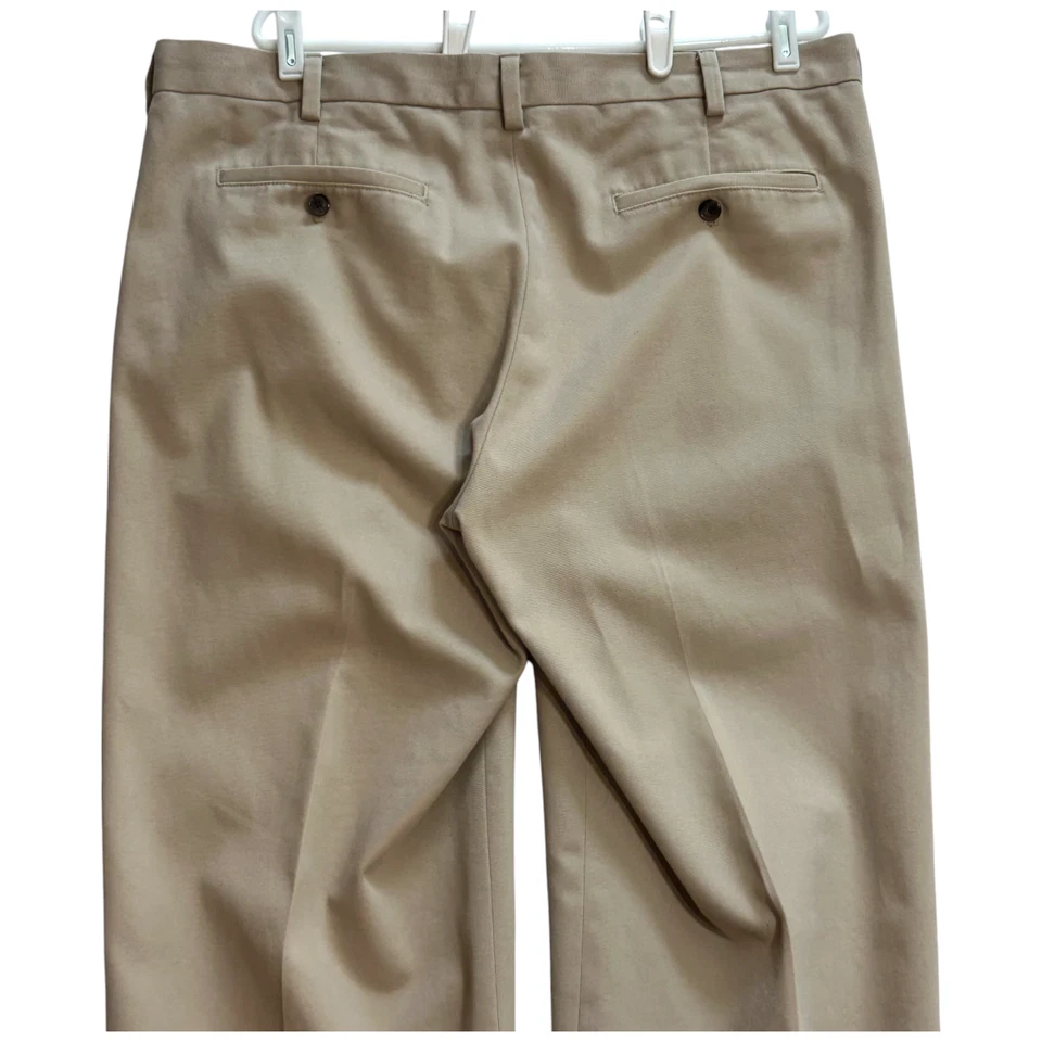 Eddie Bauer Pants Chino Flat Front Wrinkle Resistant Straight Leg Men's Sz 38x30 - Image 4 of 4