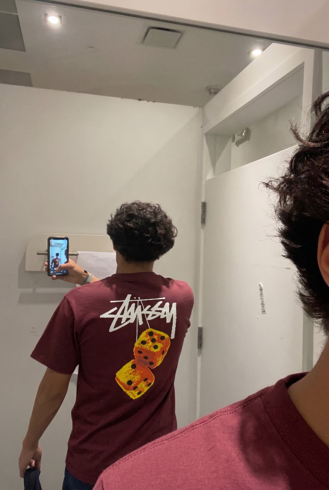 Stüssy Fuzzy Dice Tee | Burgundy | M