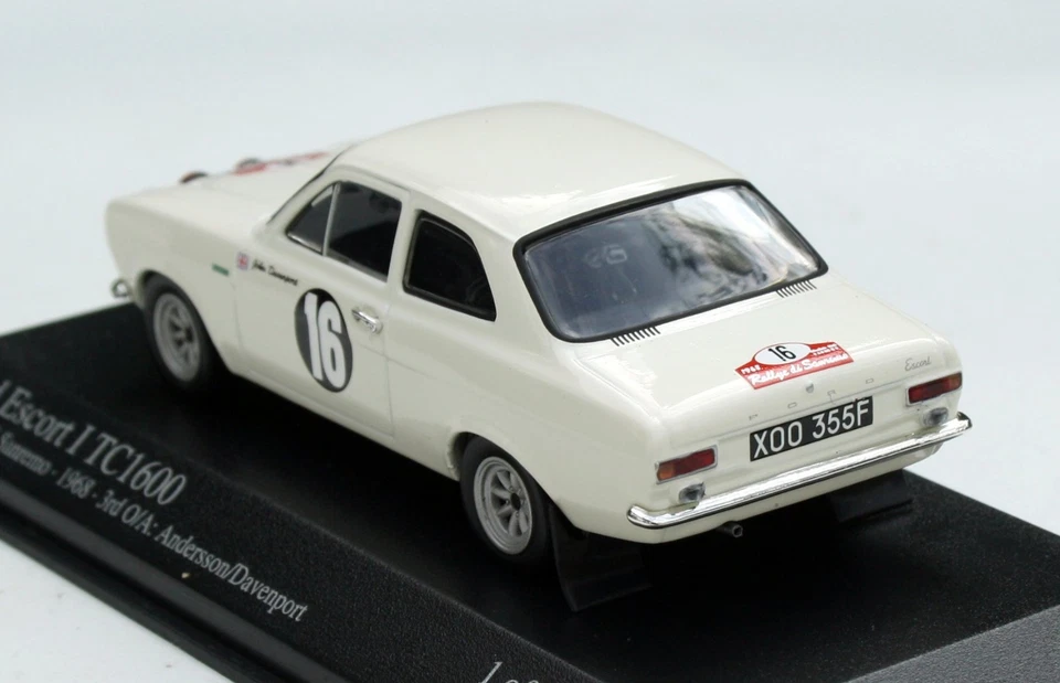 Ford Escort 1 Twin Cam 1600 Rallye San Remo 1968, J. Davenport, Minichamps 1:43 - Immagine 2 di 4