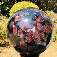 31.74LB Natural Astrophyllite Quartz Crystal"Fireworks Stone"The Ball Heals 689