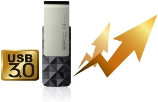 64 GB Silicon Power B30 Blaze USB3.0 Flash Drive Swivel Style, USB 3.1 Gen1 (USB - Image 2 of 4