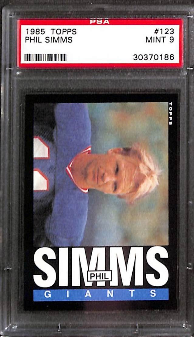 1985 TOPPS #123 PHIL SIMMS PSA 9 Mint 30370186