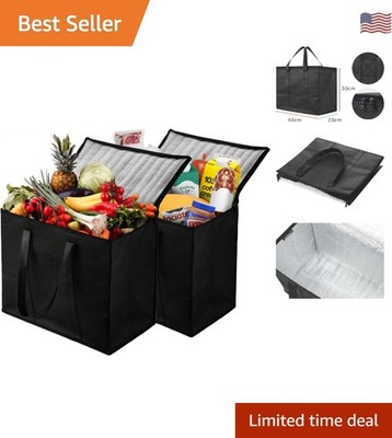 Heavy-Duty Insulated Catering Totes 2-Pack - XL Plus for Convenient Delivery