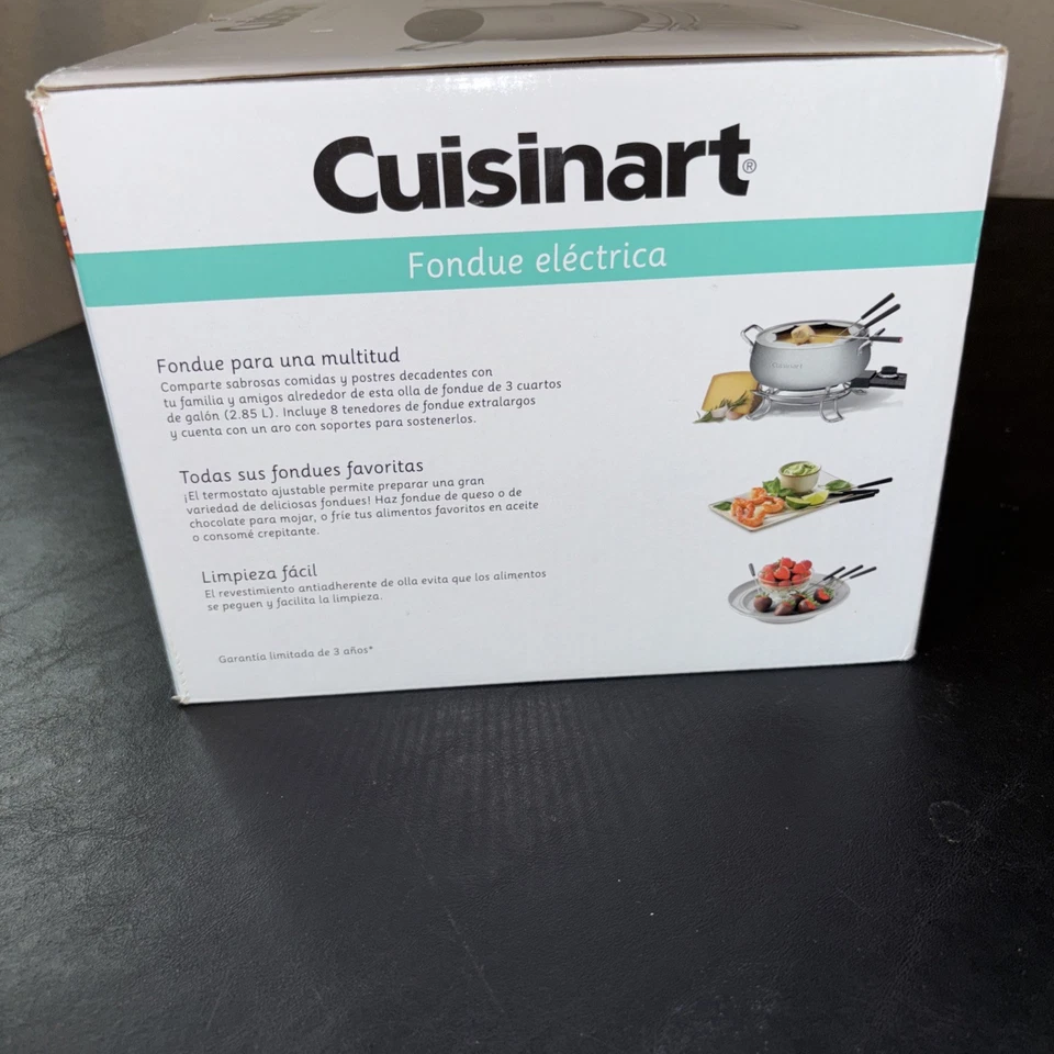 ¡¡NUEVO EN CAJA!! CUISINART OLLA PARA FONDUE 3 CUARTOS CFO-3SSP1 + LIBRO DE COCINA PARA FONDUE Foto 3 de 4