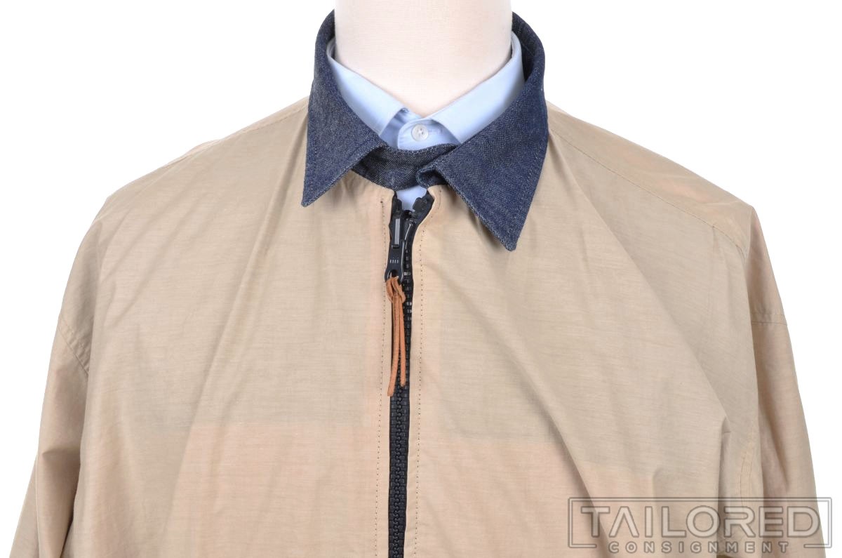 FACONNABLE Solid Beige Cotton REVERSIBLE Mens Bom… - image 6