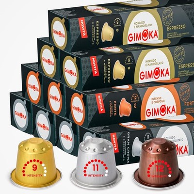 GIMOKA PREMIUM BLENDS Coffee Capsules Compatible with 1 Count (Pack of 100) 
