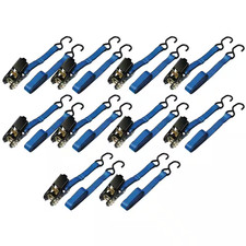 Ready Pack 1 In. X 15 Ft. Ratchet Tie down Strap with 1500 Lbs./S-Hook 10 per B