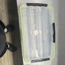 Clear Plastic Hard Case Tackle Box with Multiple Compartments