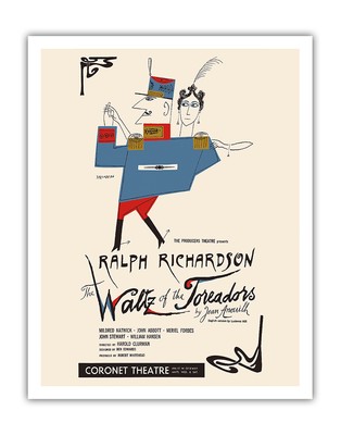 The Waltz of the Toreadors - Vintage Theater Poster by Saul Steinberg 1958