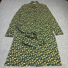 Hessnatur Robe Shirt Jersey Femme Taille 38 Vert Coton Bio Floral Moyen