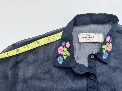 ABERCROMBIE KIDS A&F Girls Youth Medium Sheer Long Sleeve Tops Summer Lot of 3 - Picture 12 of 12