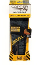 Copper Fit Work Gear Comfort Insoles Arch Support Odor Reducing Trim to Fit NEW