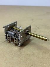 NOS 2-Ganged 42-98399-1 Air Variable Capacitor 235pF-500pF w 1 3/4" Shaft