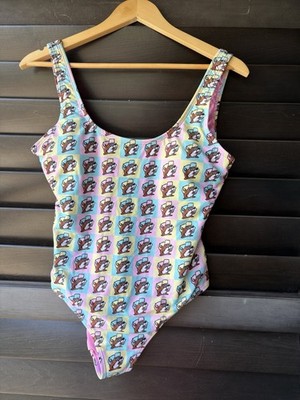 Buccee s Women s One Piece Swimsuit Large Pink Pop Art