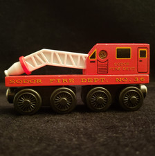 Thomas The Train  Friends Wooden Railway Sodor Fire Department Fire Train 2000