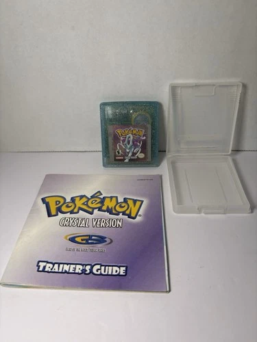 Pokemon Crystal Version Nintendo GameBoy, 2001 Cartridge Manual Authentic Case