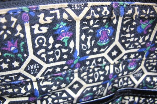 Bolso de Hombro Grande ANNA SUI Auténtico Usado Cuero Brillante/Brillante Negro - Imagen 10 de 10