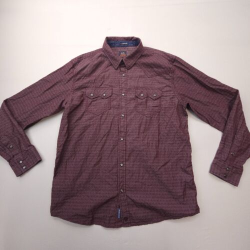 Moon Shine Spirits Brad Paisley Pearl Druckknopf Herren XL dunkelrot weicher Strick