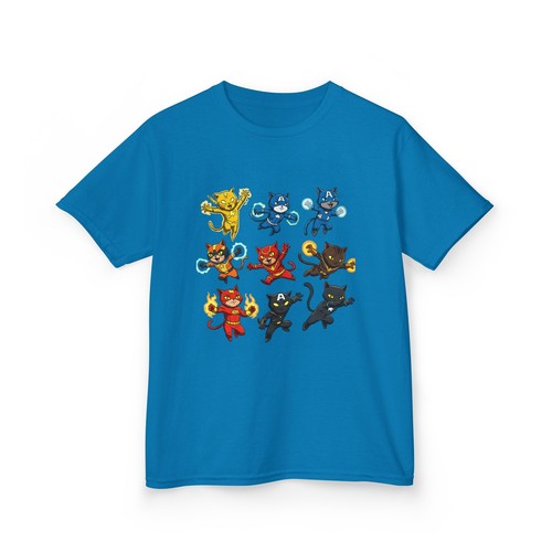 Playful Cat Themed Kids Tee, Cute Animal Shirt for Boys and Girls, Perfect Gift - Picture 24 of 49