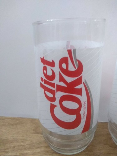 Vintage Diet Coke Glass 16oz Lot Of 2 - Picture 2 of 11